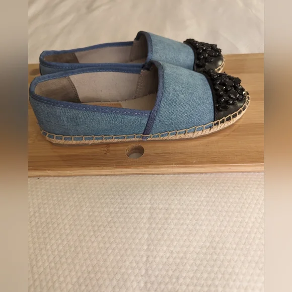 Sam Edelman Women's Circus Embellished Chambray Loretta Espadrille Size 6.5 - Picture 3 of 9